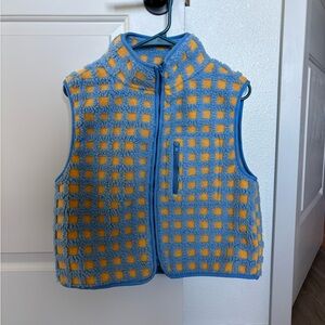 Blue and Yellow Checkered Women's Vest